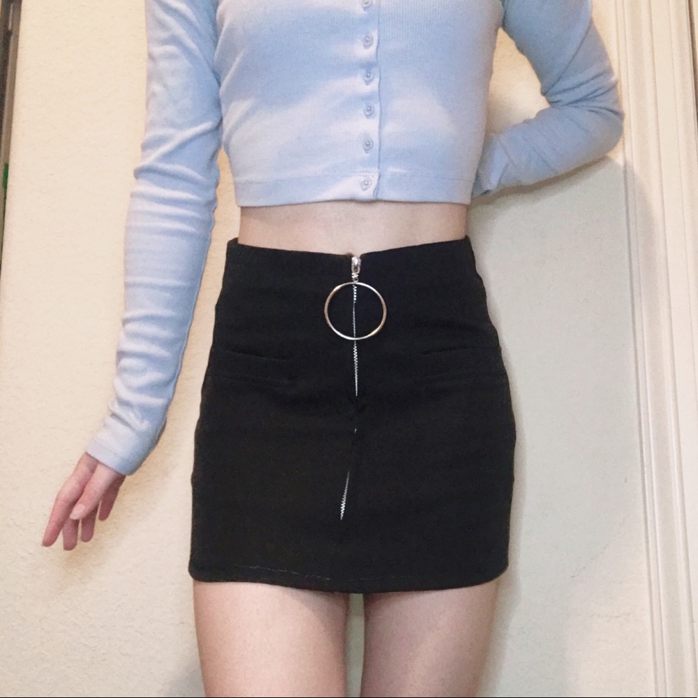 black miniskirt